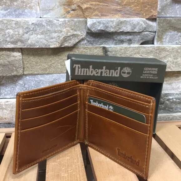 Timberland Crazy Horse Slimfold Leather ID Wallet - Picture 5 of 6